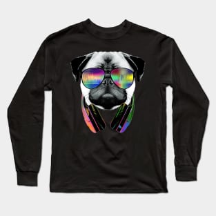 Music Pug Dog Long Sleeve T-Shirt